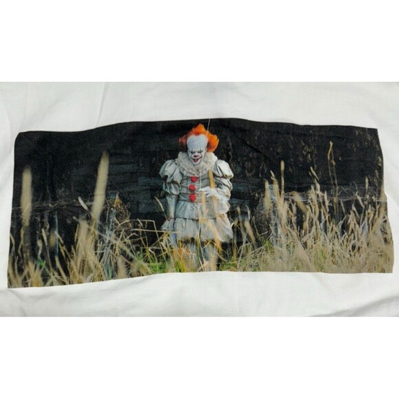 H&M X IT Movie Pennywise Movie Promo White X-Small Long-Sleeve T-Shirt - Picture 2 of 9